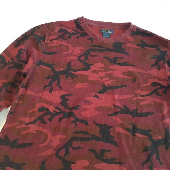 Polo Ralph Lauren Other - Polo Ralph Lauren Men's Large Long Sleeve‎ Shirt Red Black Camouflage